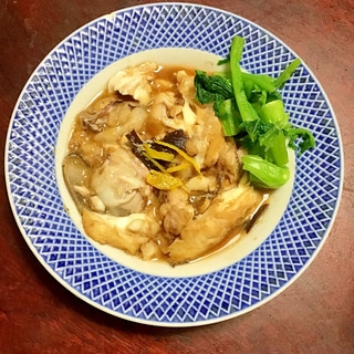 鯛のかぶと煮withかき菜。